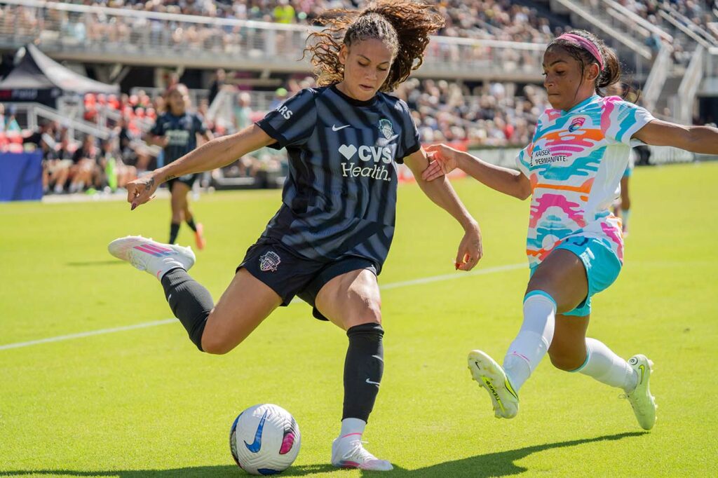 Trinity Rodman teki edustamansa NWSL-joukkue Washington Spirtin kanssa historiallisen sopimuksen. Kuva: Taneen Momeni/SPP/Shutterstock/All Over Press